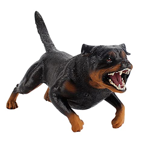 Chien Rottweiler nain FRCOLOR figurine statique solide pour décoration et éveil