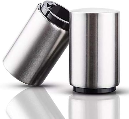 Paquete de 2 abridores magnéticos de botellas de cerveza, imán de acero inoxidable para empujar, abridores de soda, aspecto nítido, fácil de usar,
