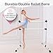New & Improved 4 Ft Steel Double Ballet Barre with Carry Bag and Beginner Guide,Adjustable&Portable Ballet Barre for Home and Gym,Quality Ballet bar Anti-Wobble,Stretching Dance bar (Steel, White)