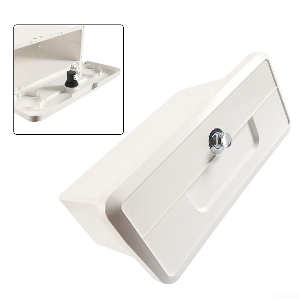 Box Portaoggetti Barca ABS Impermeabile con Portabicchieri | Serratura pulsante, per accesso , anti-apertura accidentale, design sleek