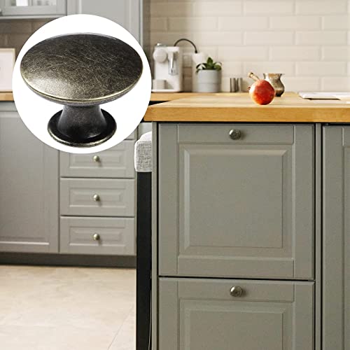 Kyrio 12PCS 30mm Vintage Bronze Drawers Knobs Furniture Knobs Drawer Handles Vintage Antique Brass Knob Kitchen Cupboard Handle for Cabinet Drawer