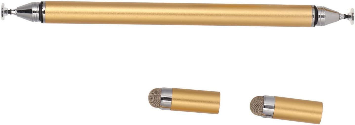 Phone Stylus, Portable 2 in 1 High Accuracy Pen with Protective Cover, Quick Response Screen Pen for Mobile Phones Tablets Notepad (Gold)
