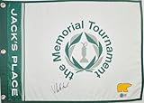 VIKTOR HOVLAND SIGNED LIMITED EDITION THE MEMORIAL TOURNAMENT GOLF PIN FLAG AUTOGRAPH BECKETT AUTHENTICATION J84