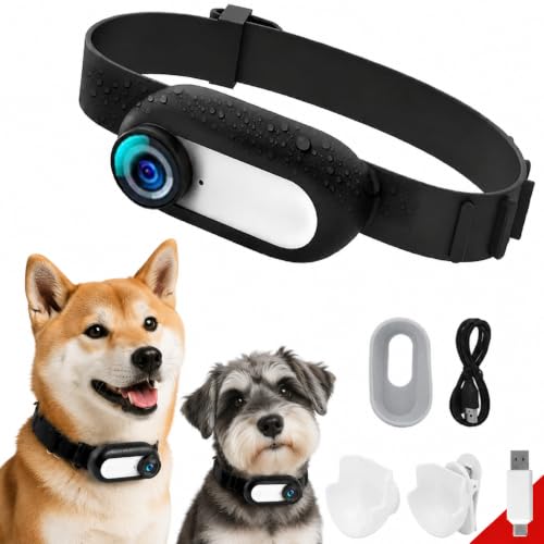 Image of Updated Cat Collar Camera,Pet Sport Camera with Video Records,Wireless Mini Body Small Cam HD 1080P Security Cameras Outdoor /Indoor Puppy Supplies /Stuff Birthday Gift No WiFi Needed