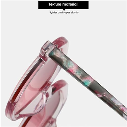 Round Sunglasses Retro Colorful Pattern Shades UV400 Men Clear Gradient Sun Glasses4