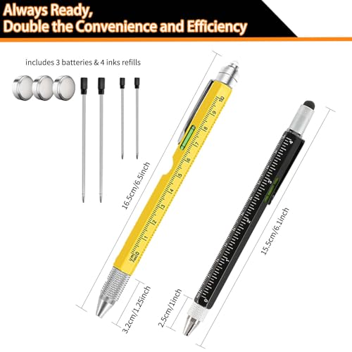 AUXHCYL Gifts for Men, 2Pack 9 in 1 Multi Tool Pen, Secret Santa Gifts, Christmas Gifts for Grandad/Dad, Birthday Gift Set for Men AUXHCYL Gifts for Men, 2Pack 9 in 1 Multi Tool Pen, Secret Santa Gifts, Christmas Gifts for Grandad/Dad, Birthday Gift Set for Men