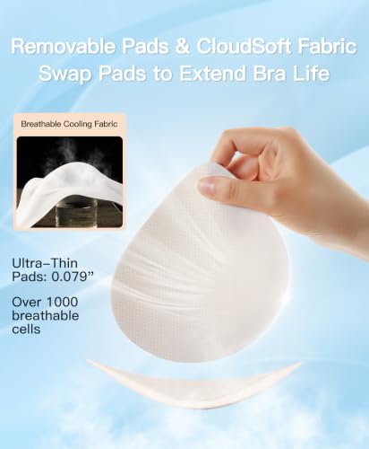 Image of Minimizer Bras for Women Full Coverage Wireless Plus Size Seamless Bralette Removable Pads Comfort 32A-42DD