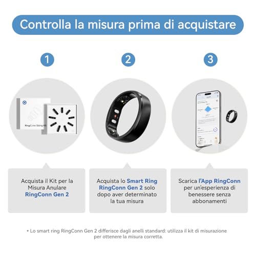 Ringconn Gen 2 Smart Ring, Primo Al Mondo Con Monitoraggio Osa, Nessun Abbonamento All'app, 12 Giorni Di Batteria, Tracker Di Stress/Frequenza Cardiaca/Salute Femminile, Compatibile Con Android E Ios - 2