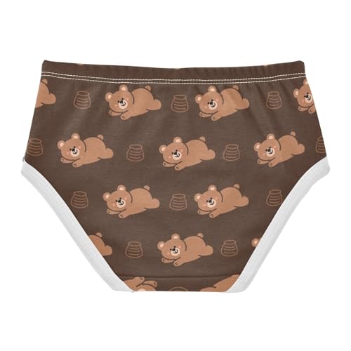 Girls' Underwear Cute Bear Brown Toddle Brief Panties 23014322