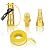 MENSI 1/4" Quick Connect Propane Disconnect Universal Adapter Kit Convert Regulator with 3/8" Female Flare to Quick-Release Connection
