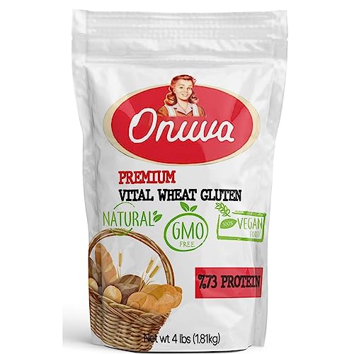 Vital Wheat Gluten by Onuva | High in Protein | 4lb (1.81 kg...