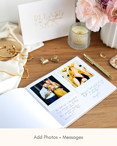 Livre d'or de mariage Lamare rose avec couverture rigide premium