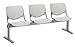 KFI KOOL 3 Seats Reception Bench, Light Grey Seats & Back