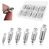 VKQTS 36PCS Brake Bleeder Screw,Brake Bleeder Valve Assortment Kit with Case,Standard SAE & Metric Speed Bleeders for Brakes Replace H9403-6 H9410-6 H9406-6 H9402-6 H9407-6 H9404-6