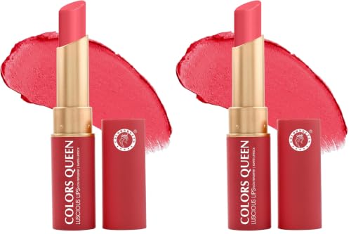 Image of Colors Queen Luscious Lips - Non Transfer Creamy Matte Lipstick | Highly Pigmented with Smooth Application | Long Lasting Lipstick Waterproof | Smudge Proof Lipstick for Women (07 - Brink of Pink - 3.5)