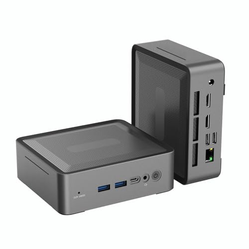Image of Mini PC Gaming, AMD Ryzen 7 5825U, 32GB DDR4 RAM 1TB M.2 NVMe SSD, Win 11 Mini Desktop, Dual HDMI 2.0, USB 3.0 /2.0, Wi-Fi 6 /BT 5.2 /4K Display (5825U, 32GB+1TB, Black)
