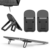 IANFAN 2 Pcs Keyboard Feet Replacement, Dual Tilt Angle Adjustment (25mm & 40mm), Foldable Laptop Riser with Self-Adhesive Base for Most Keyboards, Black Plastic Stands Holds Up to 10KG