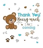 Teddy Bear Lip Balm Labels Baby Shower Favors Set of 45