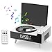 Qobayleo 9-in-1 Portable Retro CD Player for Home with Built-in Hi-Fi Dual Stereo Speakers, Bluetooth, FM Radio, Remote Control & Timer, LED Display, Support USB/AUX/Type-C, Festival Gift, White