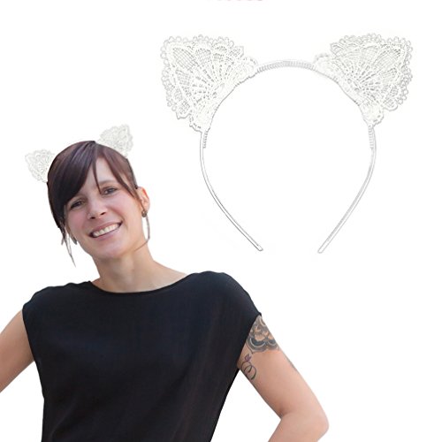 Preisvergleich Produktbild Oblique Unique® Haarreifen Süße Katzenohren in Weiß