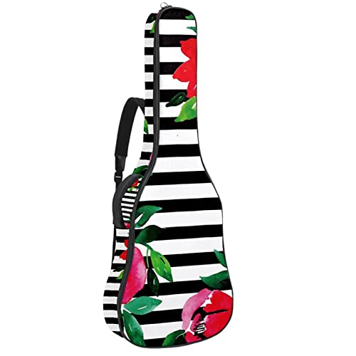 Sac de guitare acoustique abstrait coloré musical de 1 cm d’épaisseur rembourré étui de guitare étanche housse de… - Les Beatles, Paul McCartney, John Lennon, RIngo Starr, George Harrison Sac de guitare acoustique abstrait coloré musical de 1 cm d'épaisseur rembourré étui de guitare étanche housse de…