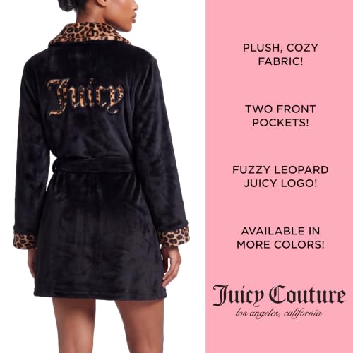 Image of Juicy Couture Women's Super Soft Luxe Plush Shawl Collar Robe