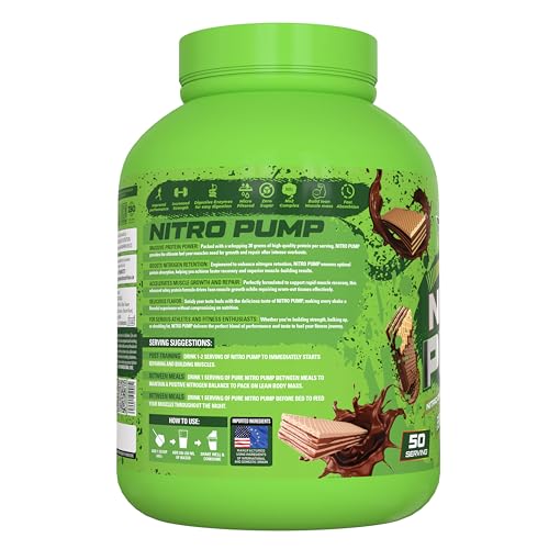 Hungry Muscles Nutrition Nitro Pump Whey Protein Powder | 2kg (4.4 lbs) | 30g Protein | Nitric Oxide Complex | Chocolate Truffle Flavor | Supports Muscle Growth & Recovery | 50 Servings - Image 3