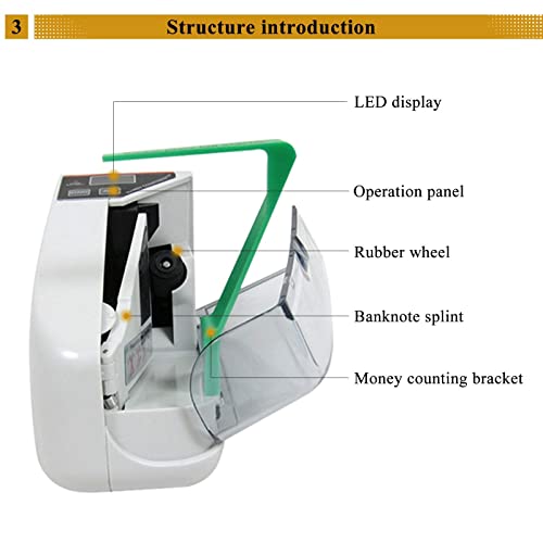Portable Money Counter Machine Money Counting Machine Bill Counter Cash Counter Currency Counter Money Bill Counter Mini Money Counter Handy Bill Cash Counter #TOP3