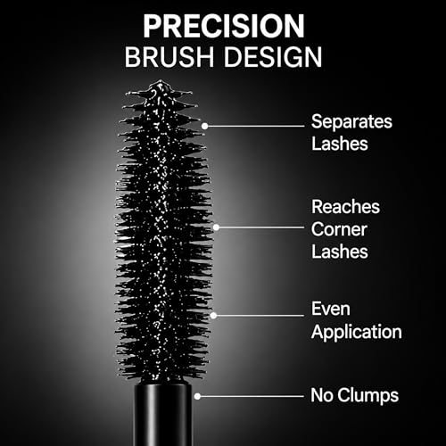 Image of ANJO Tubing Mascara Black - Waterproof Mascara Volume and Length, Smudge Proof Lash Extension Effect, Volumizing, Lengthening & Curling Eye Makeup for Women