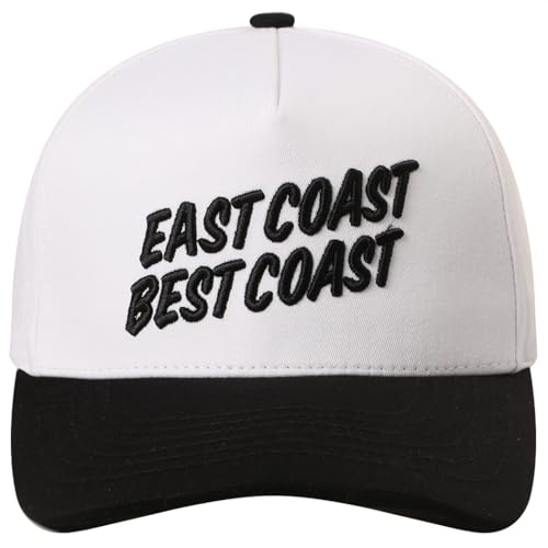 MIRMARU 3D Embroidered Trucker Hat – 5 Panel Cotton Baseball Cap with Fun Text Designs – Adjustable for Men and Women