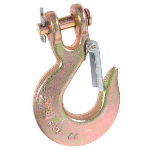 SOLUSTRE Heavy Duty Hooks Lifting Hook 5/16' Grip Cargo Lifting Hook Alloy Steel Safe Latch Weight Lifting Hooks