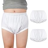 2 PCS CARER Pull-On Waterproof Underwear Unisex Washable Diaper Cover for Incontinence Waterproof,Durable Leakproof Underwear for Incontinence to Use with Diapers &amp; Briefs for Added Leakage Protection
