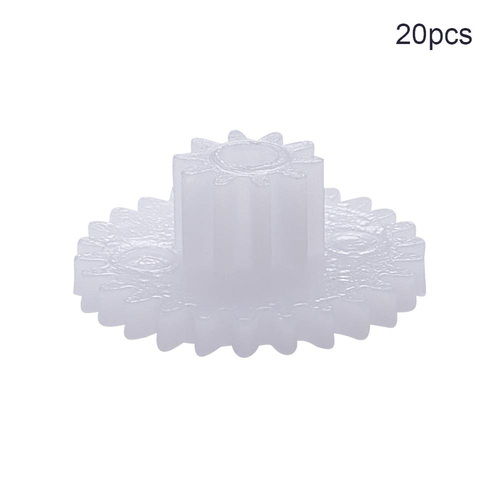 Jutagoss 20pcs Plastic Gears 26 Teeth Model 26102B Reduction Gear Plastic Worm Gears for RC Car Robot Motor