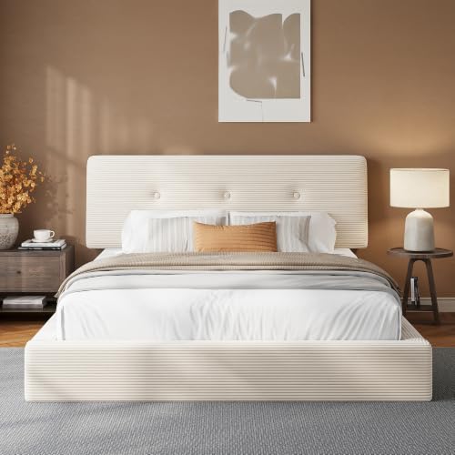 Image of EnHomee Cloud Bed Frame Full Size with Adjustable Headboard