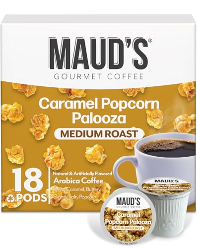 Image of Maud's Caramel Popcorn Flavored Coffee Pods, 18ct