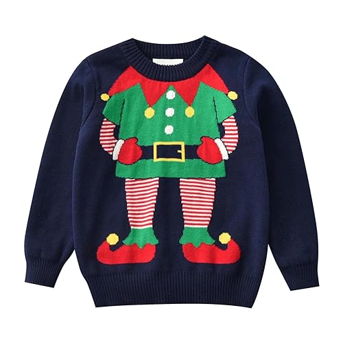 Infant Boy Girl Christmas Cartoon Sweater Fall/Winter Sweater Cute Cartoon Print Long Sleeve Tops Baby Girl Clothes