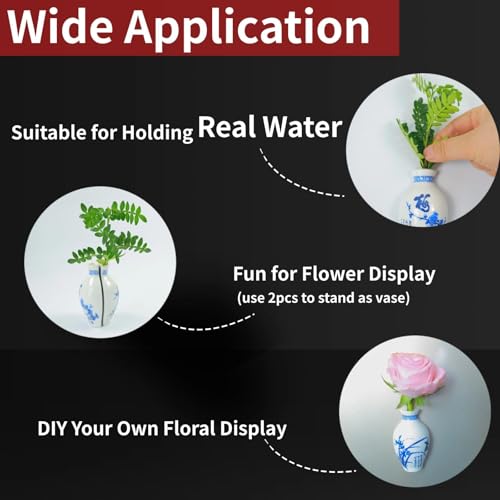 Imanes decorativos de cerámica para flores con forma de diamante miniatura 2