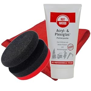 Craft-Equip Rotweiss Acryl Polierset mit Zubehör