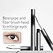 2PCS Doll Metal Curling Iron Strong Mascara, Curling Eyelash Long-Lasting Volume Waterproof, Smudge-Proof, No Flaking, No Clumping Magic 4D Silk Fiber Makeup (Black & Brown)
