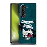 Head Case Designs sous Licence Officielle NFL Casque des Eagles Vainqueur du Super Bowl LIX 2025 Coque Dure pour l'arrière Compatible avec Samsung Galaxy Z Fold5
