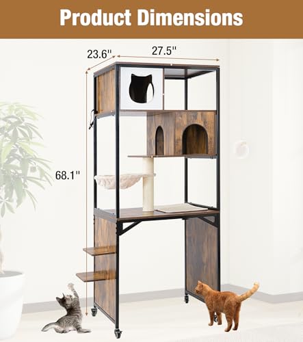 Torre para Gatos con Cajón para Arena y Rascador miniatura 2