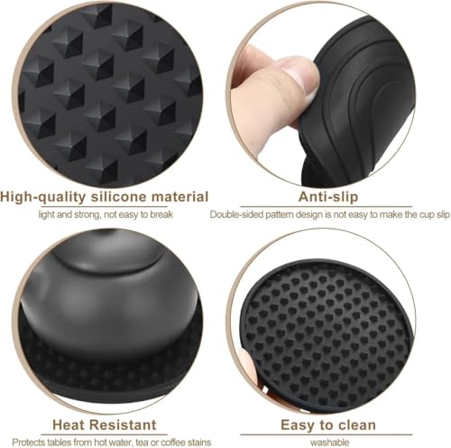 Dessous de verre en silicone de qualité pour protection de table - 4