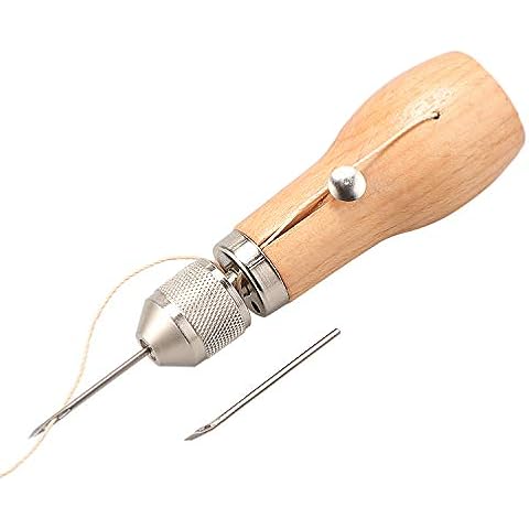 HSEAMALL Leder Hand Stitcher Thread Sewing Ahle Tool Kit Cover