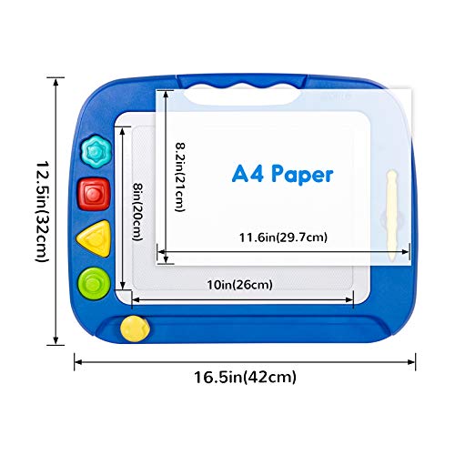 Sgile Magnetic Drawing Board Toy For Kids, Large Doodle Board Writing Painting Sketch Pad, Blue #TOP1