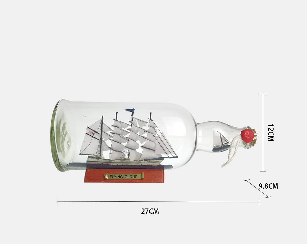 Bateau En Bouteille – Mini Voilier Dans Une Sphère De Verre – 10 Cm – Décoration Maritime – Cadeau Authentique