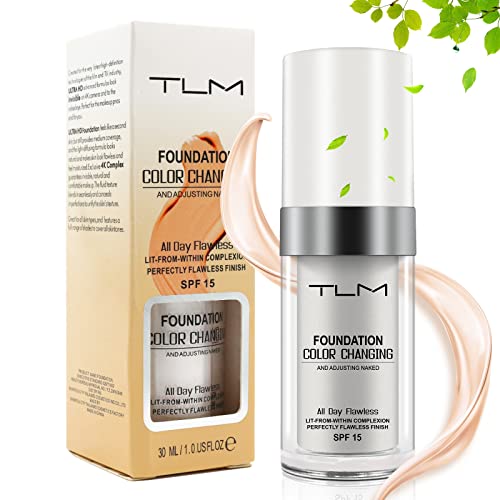 Flawless Colour Changing Warm Skin Tone Foundation, Moisturizing Foundation Makeup, Naturally Blends, Long Lasting for Face Makeup, Waterproof Poreless Liquid Foundation SPF, 30ML