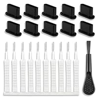 SGERUFZ 22 USB & Typ C Handy Reinigungsset, Telefon Port Reinigungsbürsten Set, Metall Anti Staub Stecker, Telefon Lautsprecher Reinigungsbürsten, Telefonhörer Reinigungsbürste & Schutzkappe