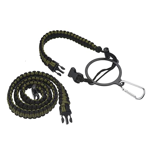 PATIKIL Water Bottle Holder, Paracord Handle Lanyard Strap Carrier with Ring for 12oz to 64oz Wide Mouth Bottles, Green, Black