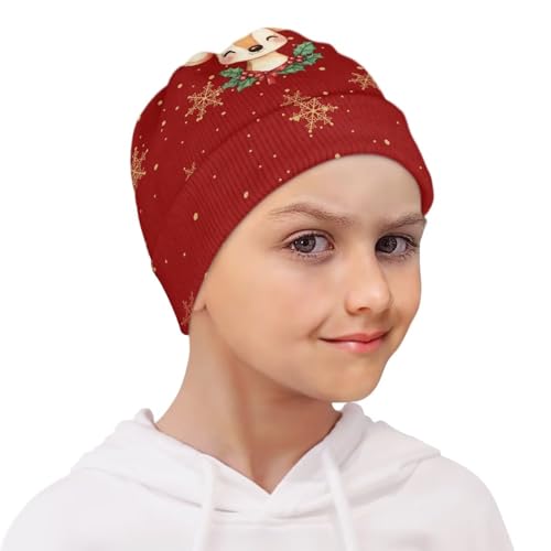 Babrukda Stylish Kids Beanie Christmas Snowman Hats for Boys and Girls Knit Winter Beanies Cap for Party Stretch Headwear4