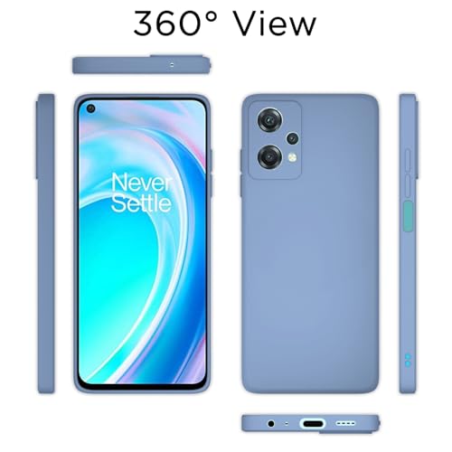 Image of Outlouders Back Cover for OnePlus Nord Ce 2 Lite 5G | Camera Protection | Durable Soft Matte Silicone Bumper Case (Aqua Blue)